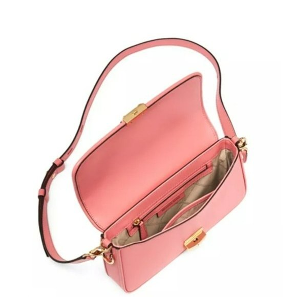 MICHAEL Michael Kors Bradshaw Small Leather Convertible Shoulder Bag -Berry - Picture 3 of 7